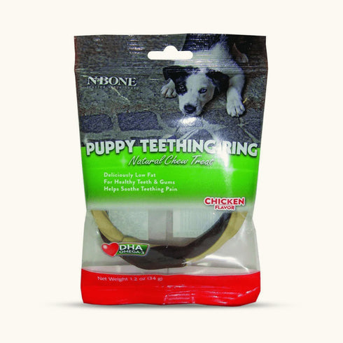 Npic N-Bone Puppy Teething Ring Chicken Flavour Dog Treats- 34 G